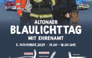 Plakat zum Altonaer Blaulichttag
