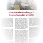 Screenshot vom Artikel über die Gesprächsrunde im SieNa-Nachbarschaftstreff, erschienen im Genossenschaftsmagazin „bei uns“