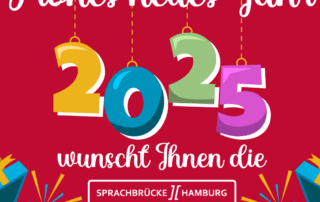 Symbolgrafik Sprachbrücke-Hamburg e.V. wünscht ein frohes neues Jahr 2025
