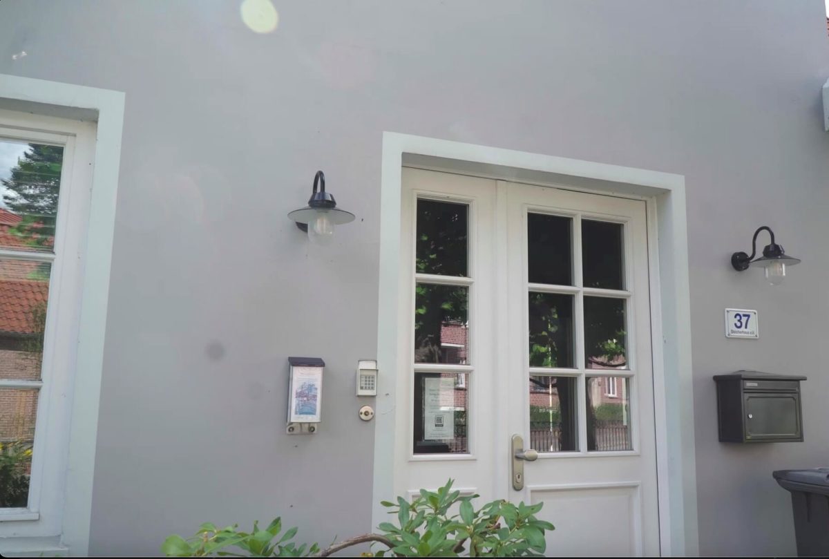 Wegbeschreibung zur Gesprächsrunde im Bleicherhaus - Eingang